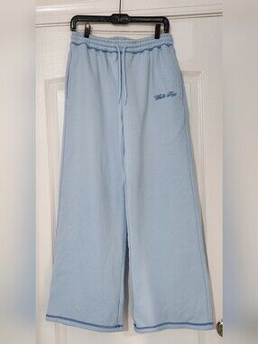 White Fox Boutique Light Blue Wide Leg Sweatpants